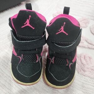 Jordan Flight 45 High GT sneakers; pink and black; size 7C